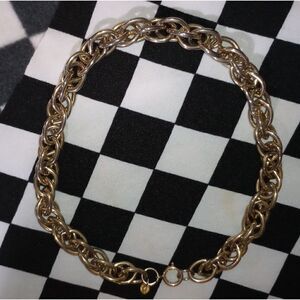 Vintage Erwin Pearl gold heavy chain link 18" necklace